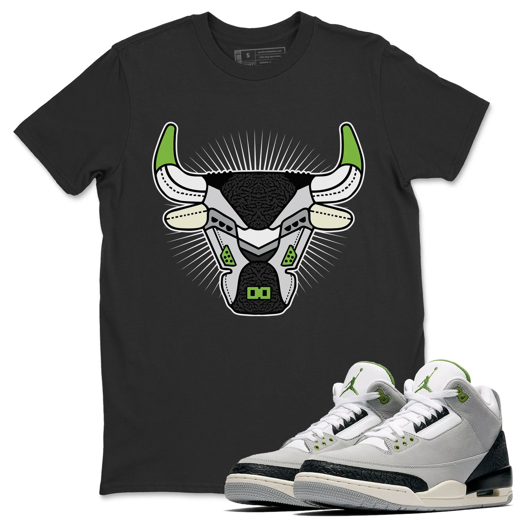 Bull Head Black T-Shirt - Air Jordan 3 Chlorophyll