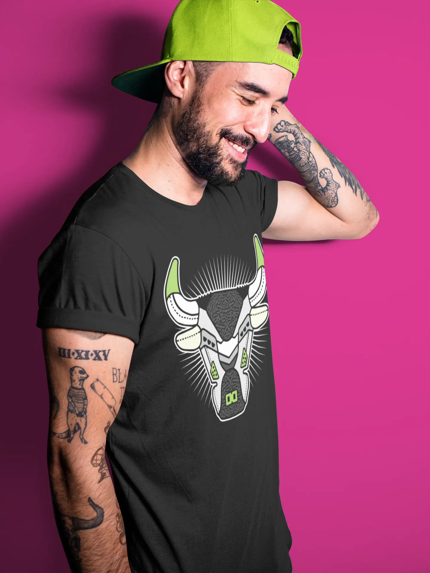 Bull Head Black T-Shirt - Air Jordan 3 Chlorophyll